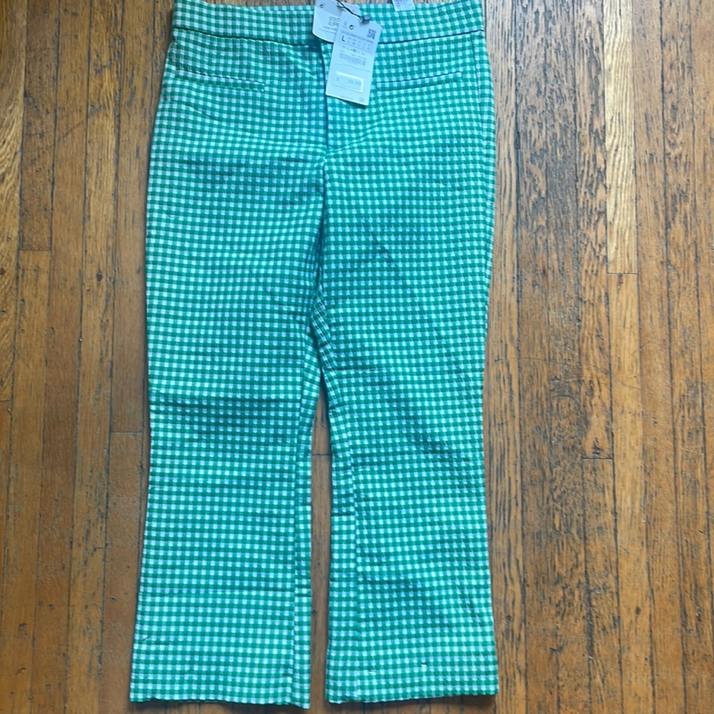 Zara gingham pants. Size L